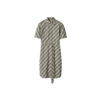 Burberry Checked Belted Shirt Mini Dress