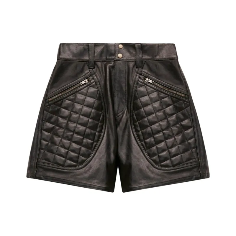 ISABEL MARANT Candice Leather Shorts-0