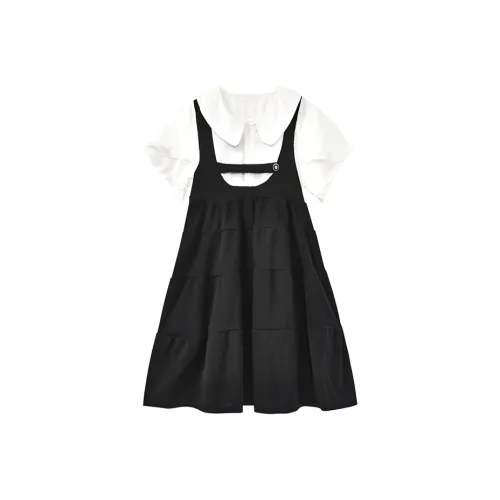 STARFEI Short-Sleeved Dresses Women's Black