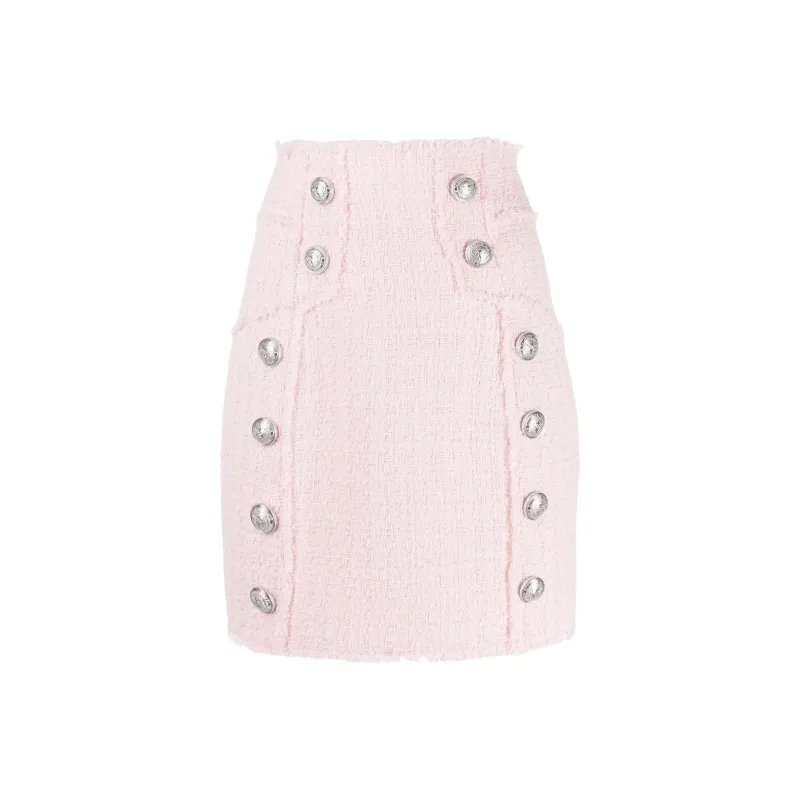 BALMAIN Casual Short Skirts Women's Pink-0