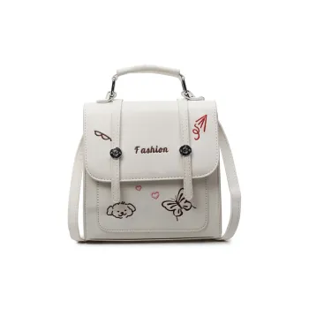 TOUTSEUL YOLO PU Backpack Women's White/Black/Pink/Light Blue