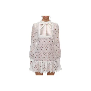 Self-portrait Long-Sleeved Dresses Women's White