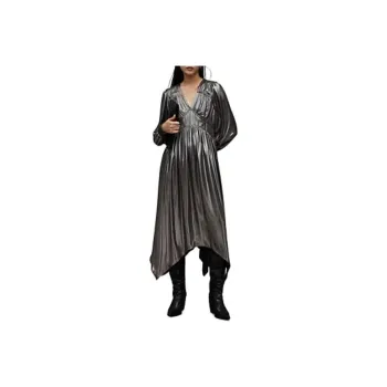ALLSAINTS Long-Sleeved Dresses Women's Silver
