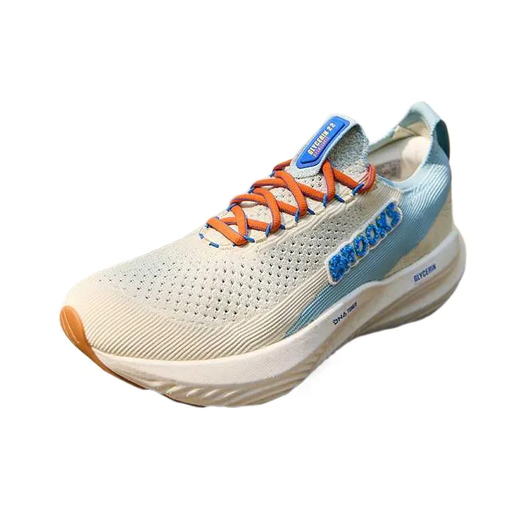 Brooks Glycerin 22 Cushioning Abrasion Resistant Breathable Low Top Running Shoes Men's Blue White-1