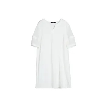 ELLE Short Sleeved Dress Women's White