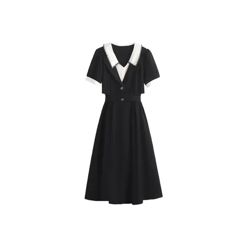 Local Gal Short Sleeved Dresses Women's Black