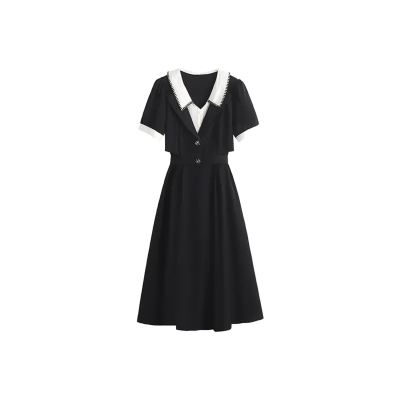 Local Gal Short Sleeved Dresses Women's Black-0