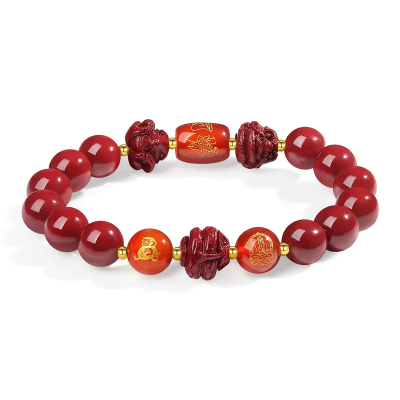 ZKY Cinnabar Jade Bracelets Unisex-12