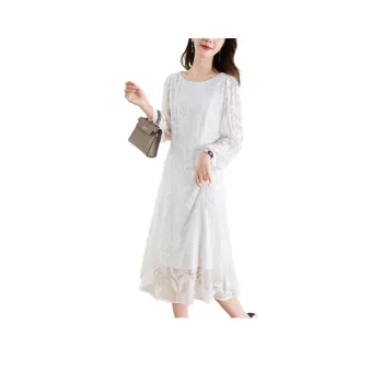 Ink Beauty Long-Sleeved Dresses Women's White