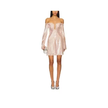 Self portrait Sequin Off shoulder Mini Dress