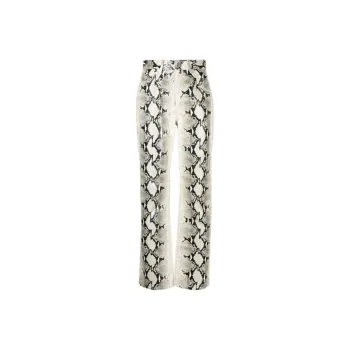 KHAITE Danielle Snakeskin-print Straight Jeans