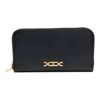 TF Calfskin Wallet Women's Black