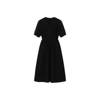 Korean Style Short Sleeved Dress Women's Black