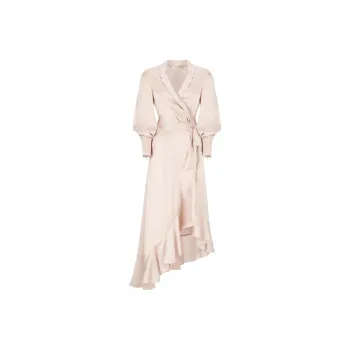 Zimmermann Asymmetric Wrap Midi Dress