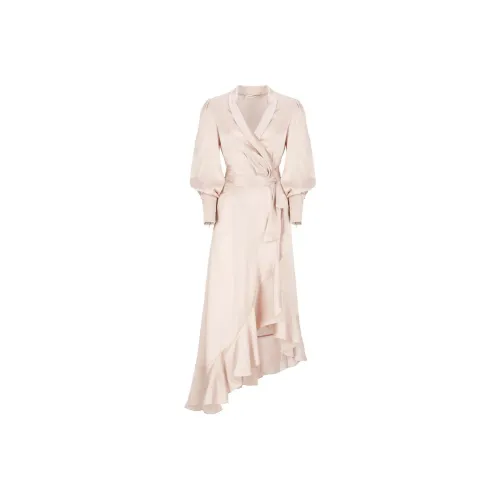 Zimmermann Asymmetric Wrap Midi Dress