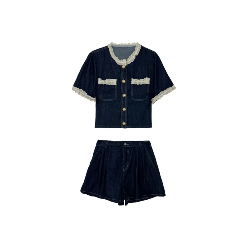 Icicofficial Casual Suit Women's Dark Blue-0