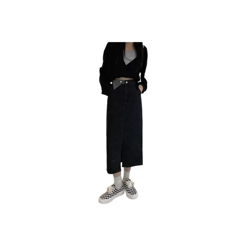 Alxnan Denim Long Skirt Women's-0