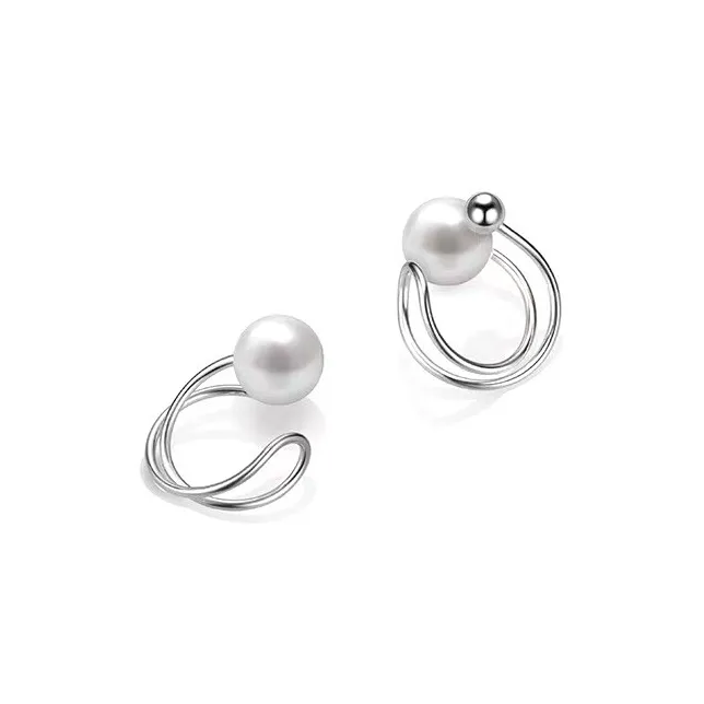 CENTURY&KINDLE S925 Silver Clip On Earrings Women's-1