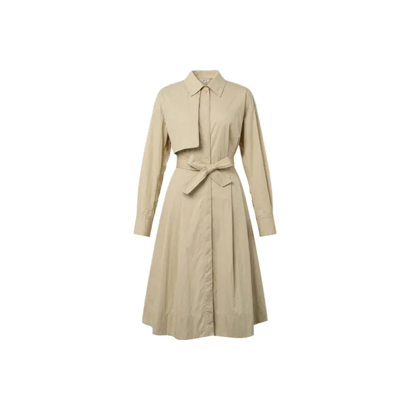 HAZZYS Long Sleeved Dresses Women's Light Beige-0