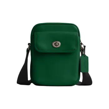 COACH Turnlock Calfskin Shoulder Bag, Crossbody Bag Mini Men's Green