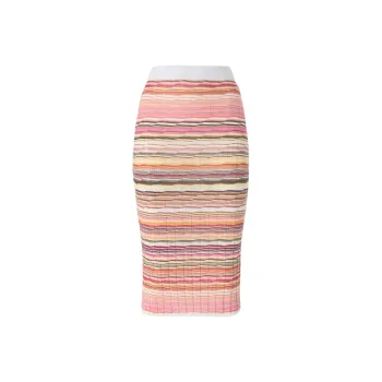 MISSONI Striped Ribbed Midi Skirt