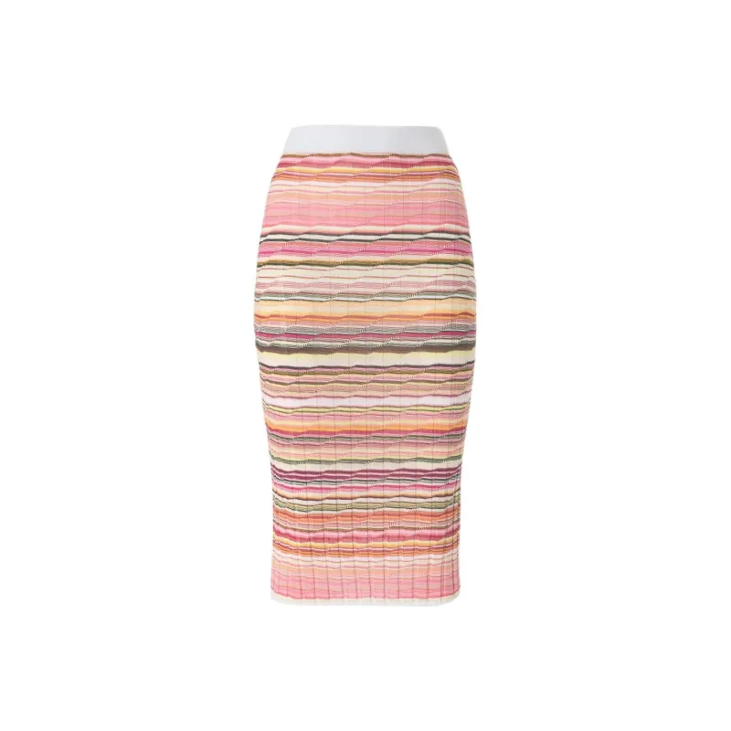 MISSONI Striped Ribbed Midi Skirt-0