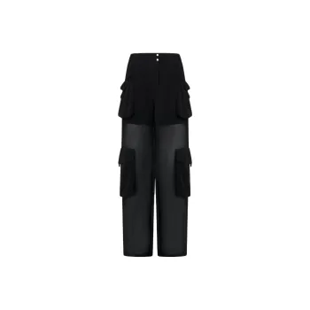PINKO Sheer Georgette Cargo Trousers