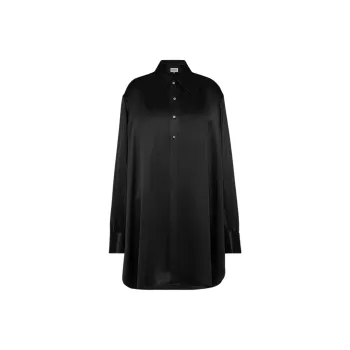 Maison Margiela Long Sleeved Buttoned Satin Shirt