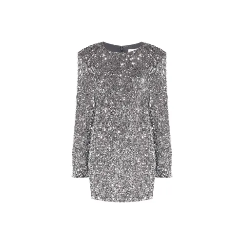 Elisabetta Franchi Sequin Embroidered Chenille Boxy Mini Dress
