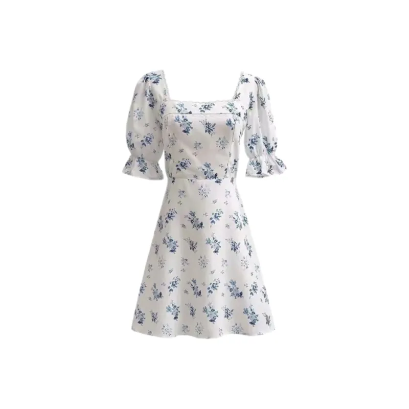 ABBY GODDESS Short Sleeved Dress Women's White-0