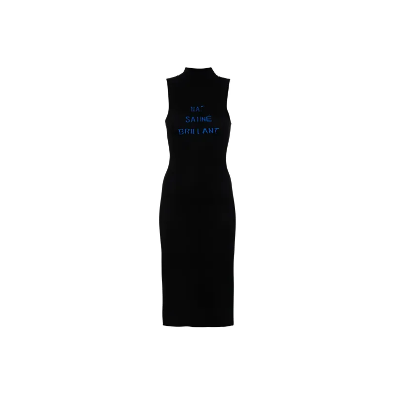 MM6 Maison Margiela Text jacquard Sleeveless Midi Dress-0