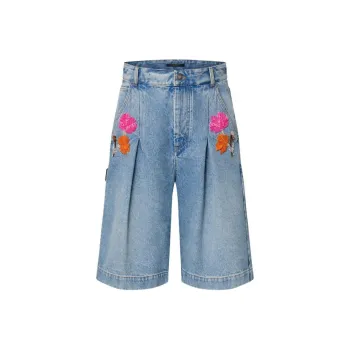 LOUIS VUITTON Embroidered Accent Bermuda Shorts
