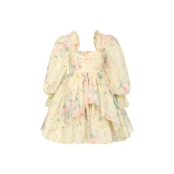 Selkie Collection SS23 Long Sleeved Dress Women's Sunrise Spring Print