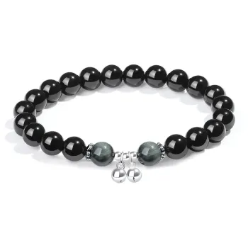 LANMUYINNUO Natural Obsidian Bracelets Unisex