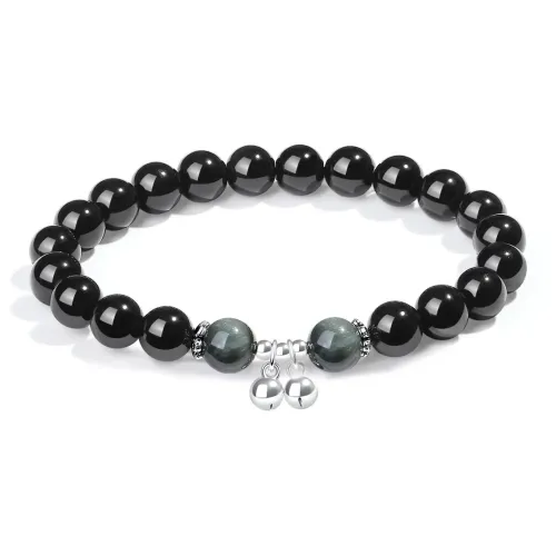 LANMUYINNUO Natural Obsidian Bracelets Unisex