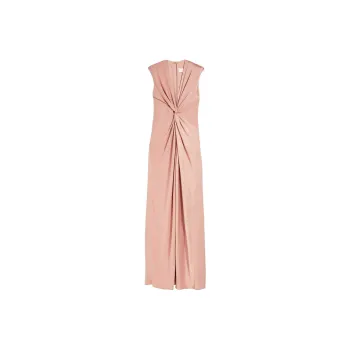 MaxMara Envers Satin Draped Dress Sleeveless Dress Women's Pink