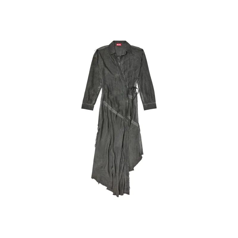 DIESEL D Raven Q1 Faded Distressed Midi Dress-0