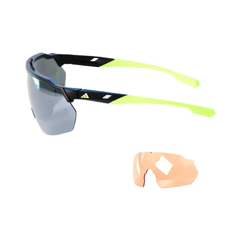 Adidas Plastic Plate Frame Irregular Shape Sunglasses Unisex Black-5