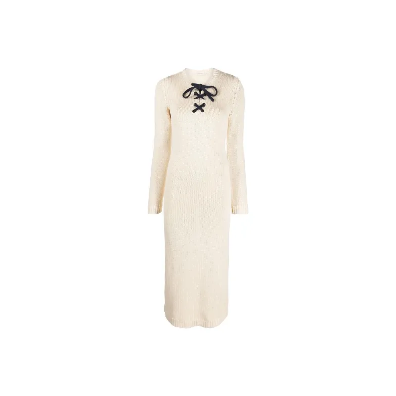Zimmermann High Tide Lace up Knitted Dress-0
