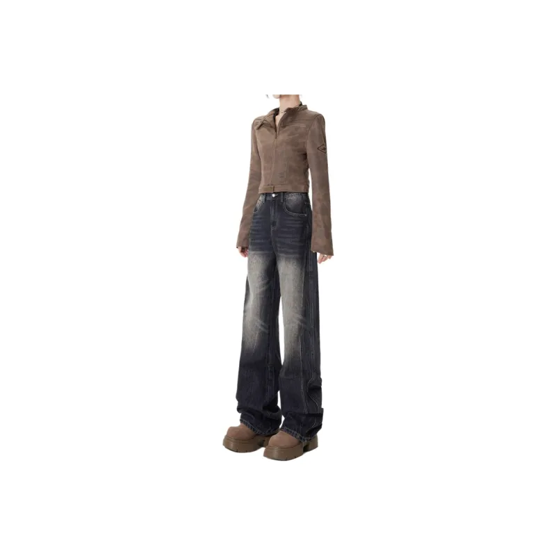 Kazakhstan Jeans Women's Black Gray-0