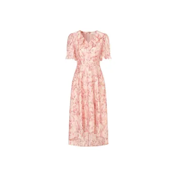 JZ Juzui Short-Sleeved Dresses Women's Blossom Pink Red