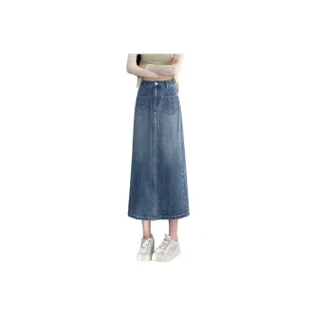 Tonlion Denim Long Skirts Women's Medium Blue