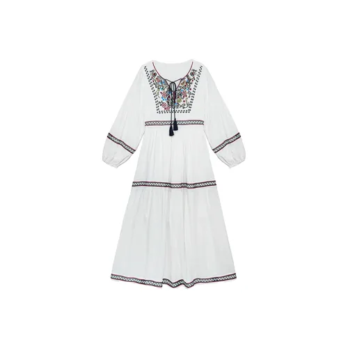 PAZZO Long Sleeved Dresses Women's White
