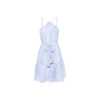 MICHAEL KORS SS24 Slip Dress Women's Pink Wax Blue