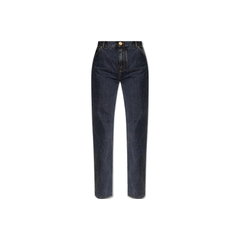 BALMAIN High-waisted Straight-leg Jeans-0
