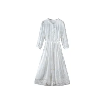 To The West Long Sleeved Dresses Women's White