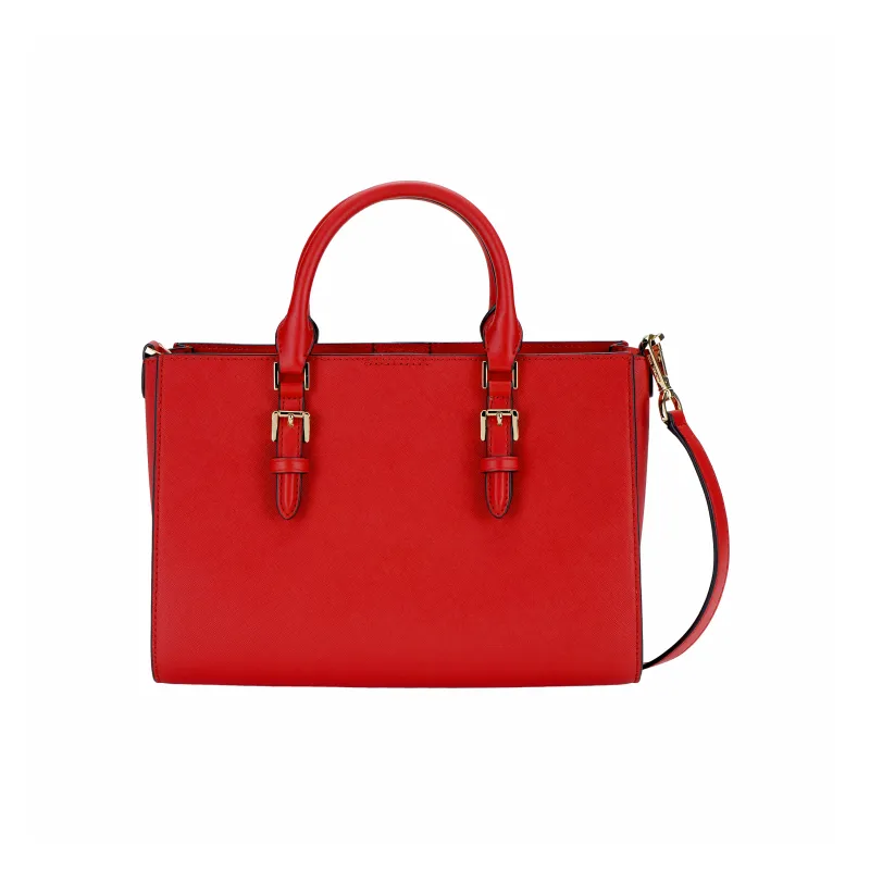 MICHAEL KORS Charlotte Artificial Leather Shoulder Bag, Crossbody Bag, Handbag Medium Size Women's Red-2