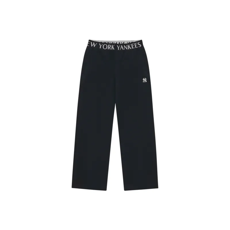 MLB New York Yankees Basic Collection 24FW Knitted Sweatpants Women's Black-0