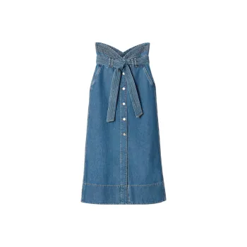 Other Stories Denim Long Skirts Women's Medium Blue