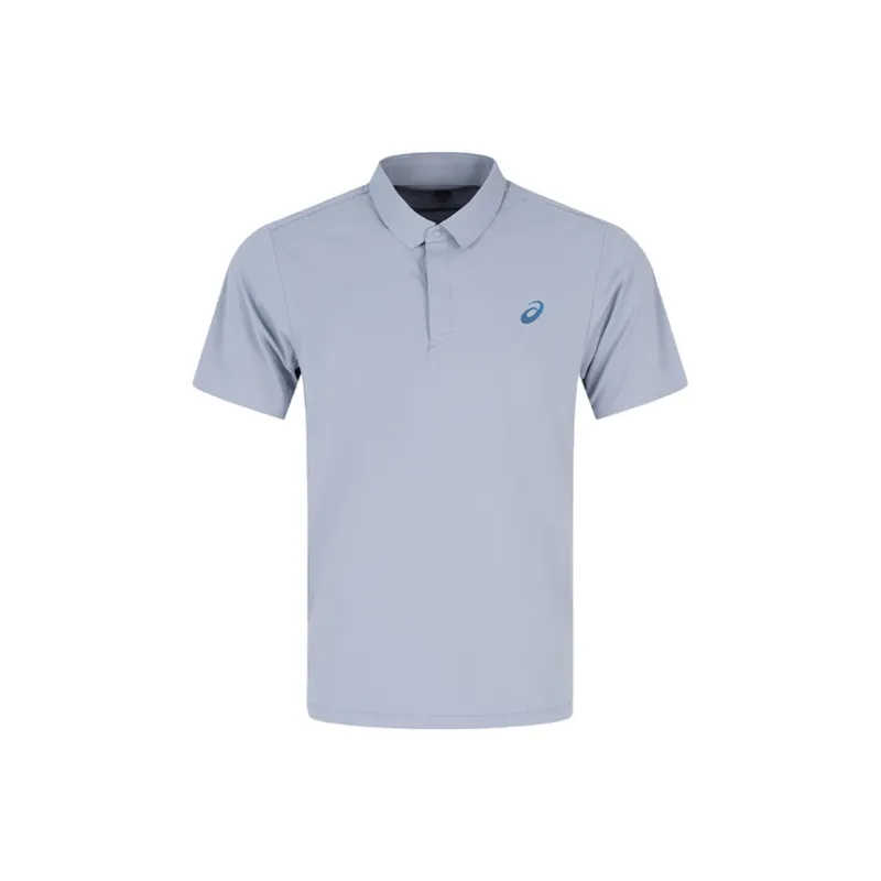 Asics D.FRESH Polo Shirt Men's Gray Blue-1